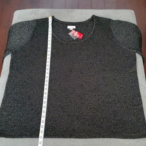 🆕️ AVENUE Black Metallic Thread Sweater SIZE: 26/28 - Picture 5 of 8